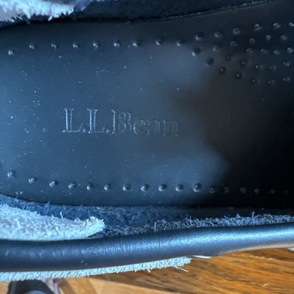 LL Bean Women’s 8.5 Signature Boat Shoes Navy With White Soles Leather - Picture 7 of 8